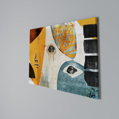 ABSTRACT FACES Stampa su tela orizzontale