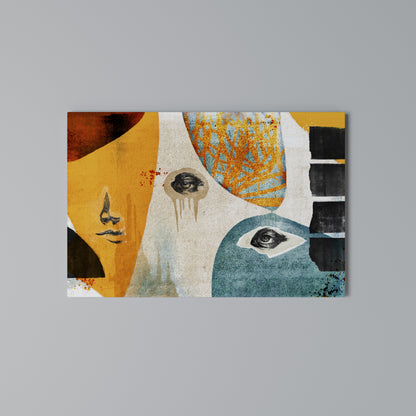 ABSTRACT FACES Stampa su tela orizzontale