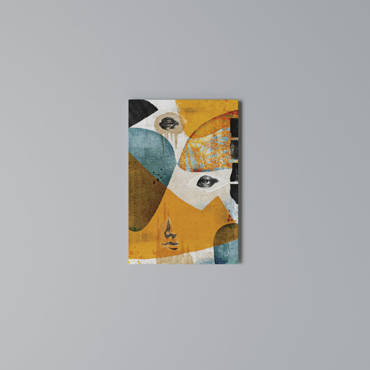 ABSTRACT FACES Stampa su Tela Verticale