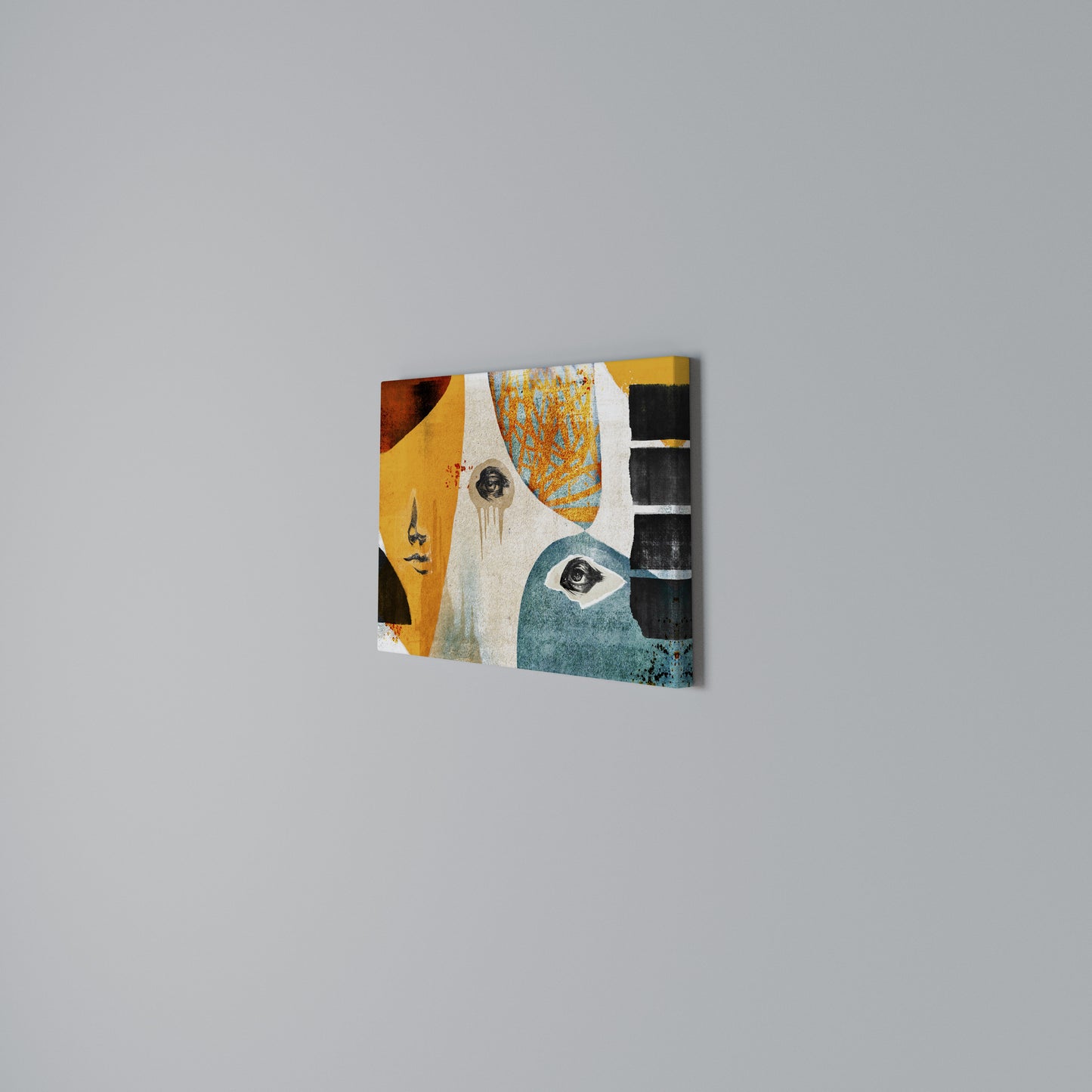 ABSTRACT FACES Stampa su tela orizzontale