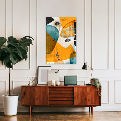 ABSTRACT FACES Vertical Canvas Print
