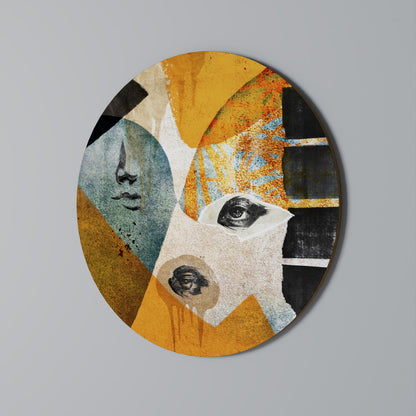 VOLTI ASTRATTATI Arte murale rotonda