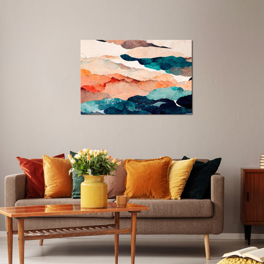 ABSTRACT LANDSCAPE Stampa su tela orizzontale