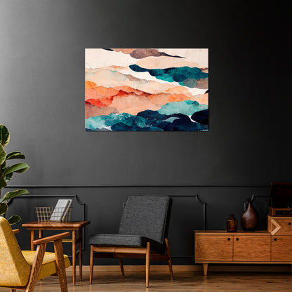 ABSTRACT LANDSCAPE Stampa su tela orizzontale