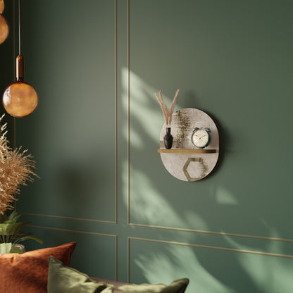 FORME ESAGONALI Mensola ovale per arte in effetto rovere