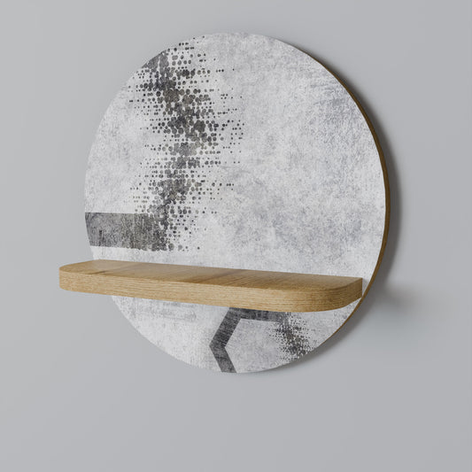 HEXAGONAL FIGURES Mensola rotonda per arte in effetto rovere