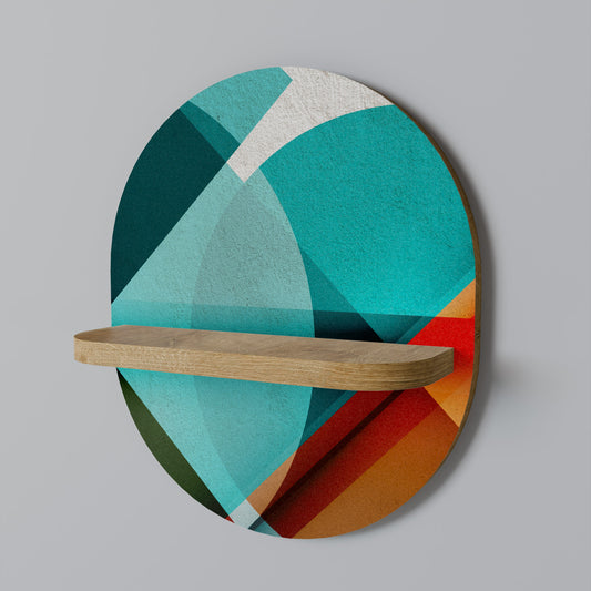 Mensola ovale CIRCULAR RHAPSODY in effetto rovere