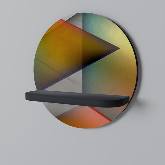 PIERCING SHARPNESS Mensola rotonda per arte in finitura nera