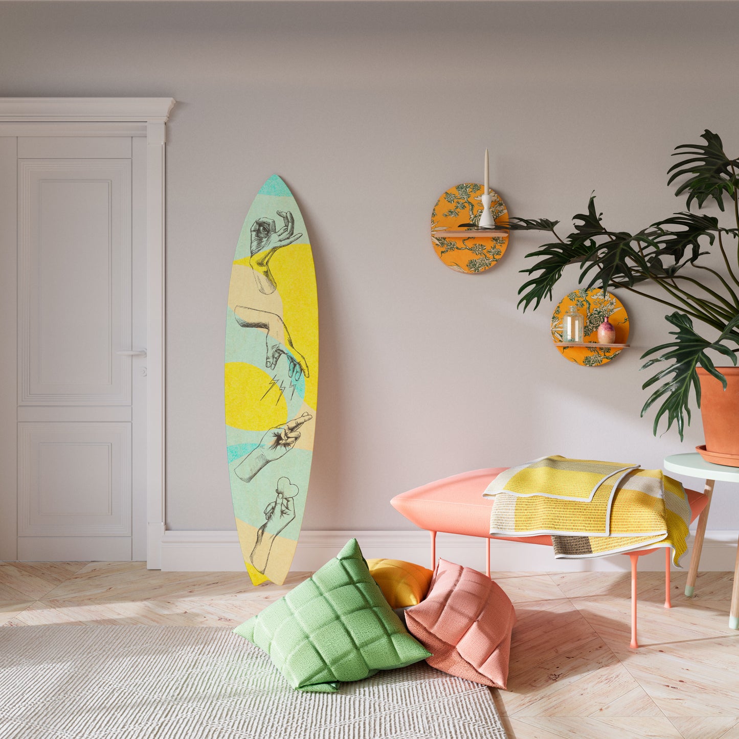 BODY LANGUAGE Surfboard Decorative Panel