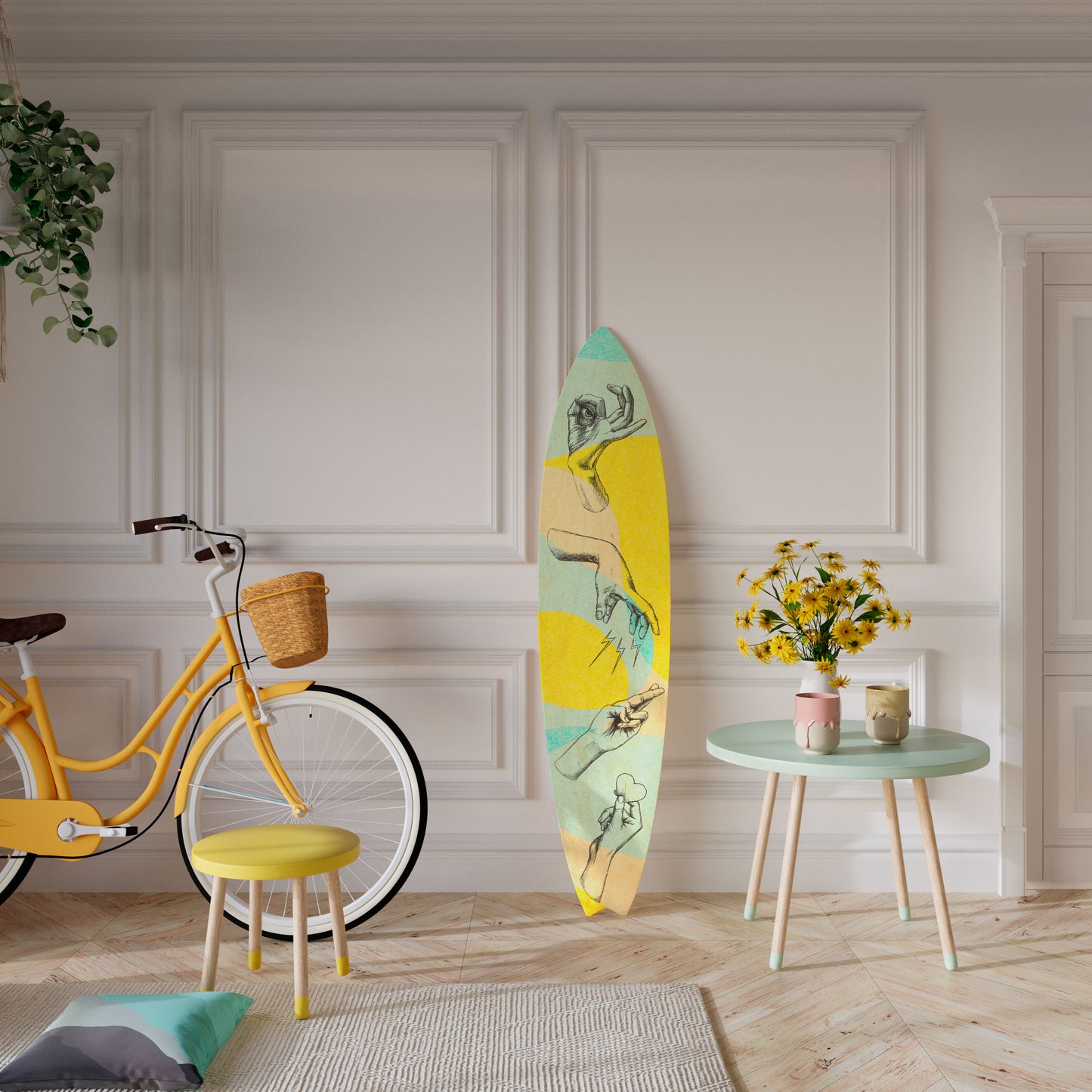 BODY LANGUAGE Decorative Plywood Surfboard