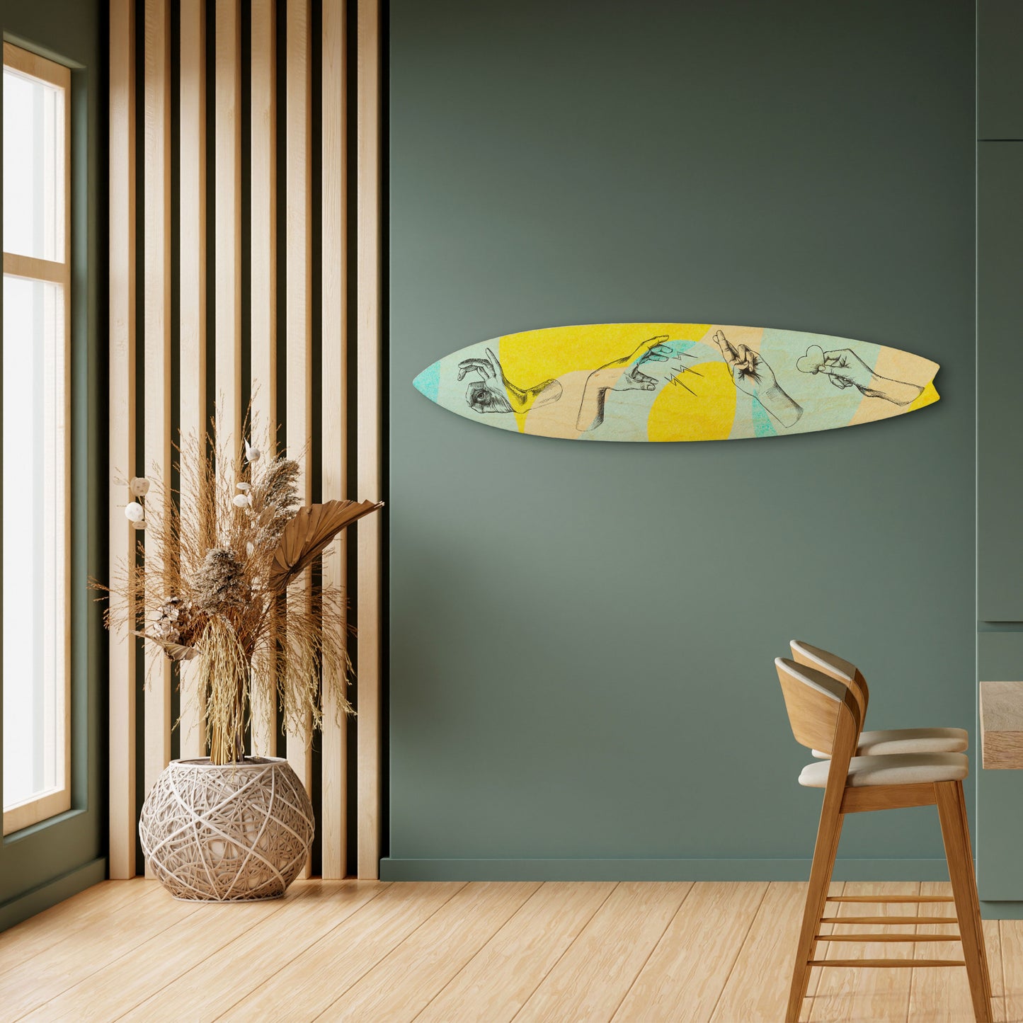 BODY LANGUAGE Decorative Plywood Surfboard