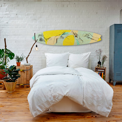 BODY LANGUAGE Decorative Plywood Surfboard