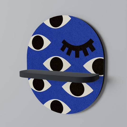 Mensola ovale GEOMETRIC EYES in finitura nera