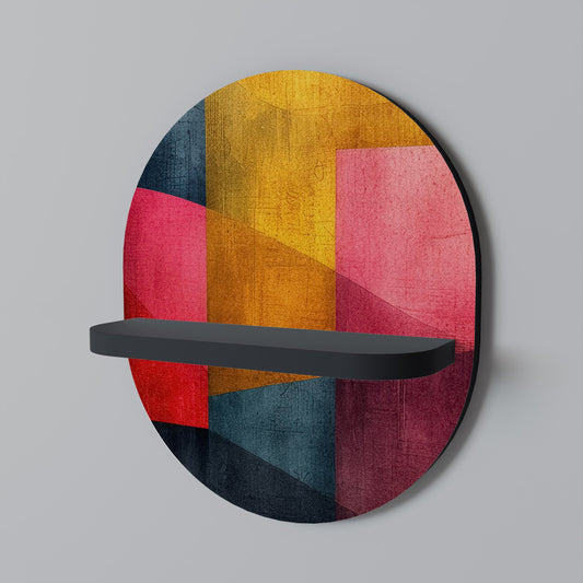 Mensola ovale per arte COLORFUL SOUNDS in finitura nera