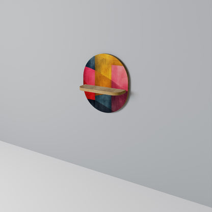 COLORFUL SOUNDS Mensola ovale per arte in effetto rovere