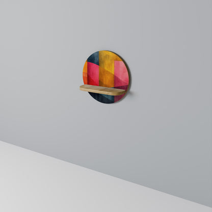 COLORFUL SOUNDS Mensola rotonda per l'arte in effetto rovere