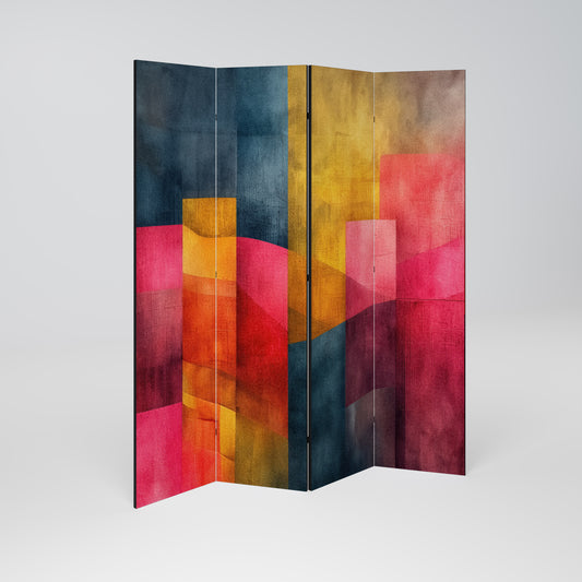 Pareti divisorie decorative a 4 pannelli COLORFUL SOUNDS