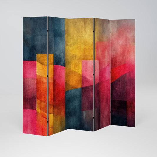 Pareti divisorie decorative a 5 pannelli COLORFUL SOUNDS