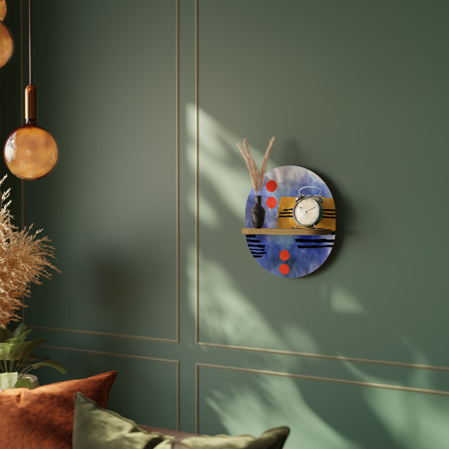 Mensola ovale NIGHTFALL VIBRANCE effetto rovere