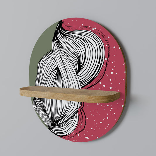 BE TOGETHER Mensola ovale per opere d'arte in effetto rovere