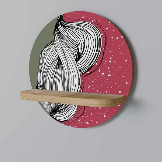 BE TOGETHER Mensola rotonda per arte in effetto rovere
