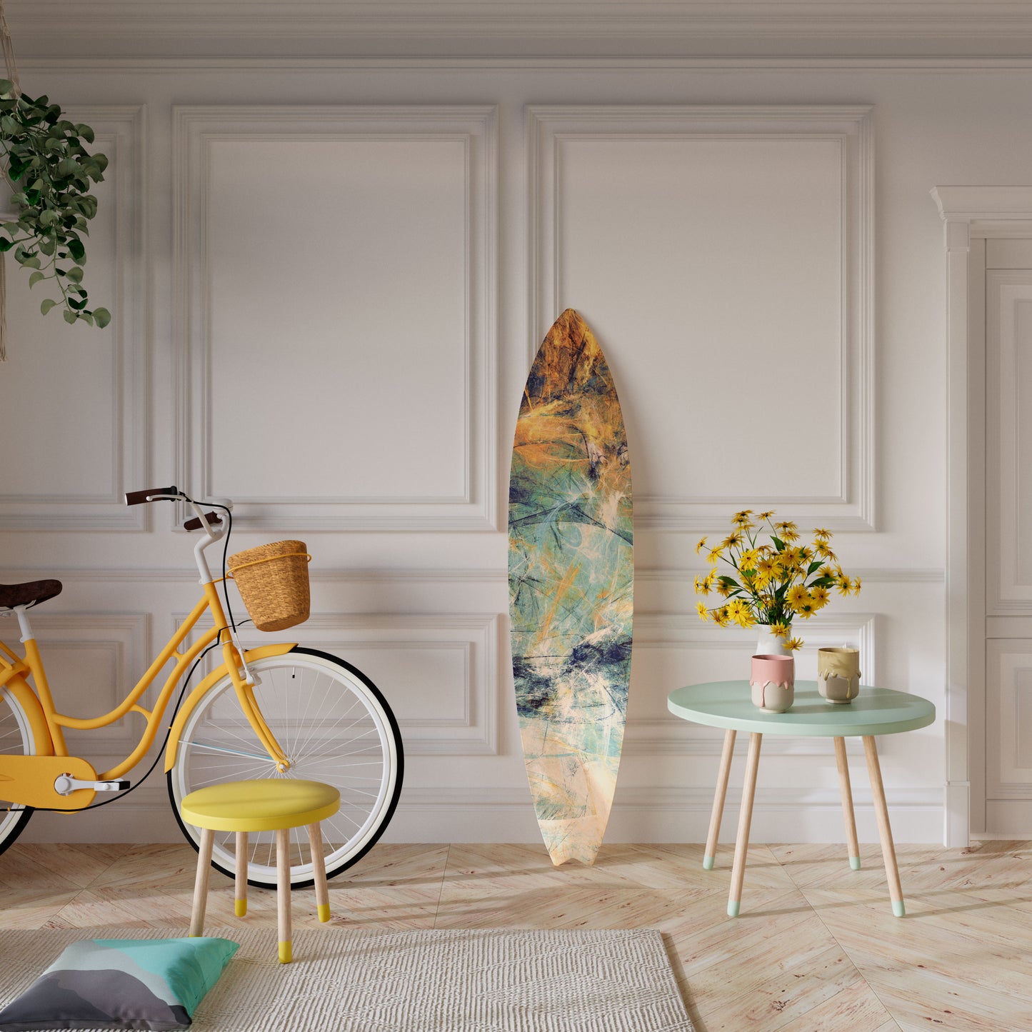 ABSTRACT THOUGHTS Decorative Plywood Surfboard