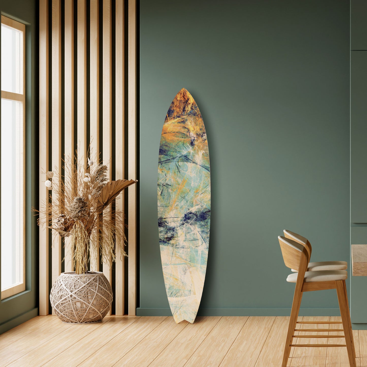 ABSTRACT THOUGHTS Decorative Plywood Surfboard