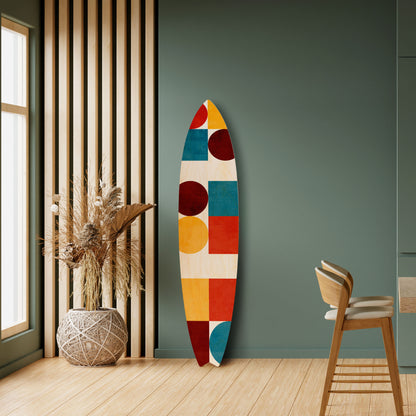 GEOMETRIC PUZZLE Decorative Plywood Surfboard