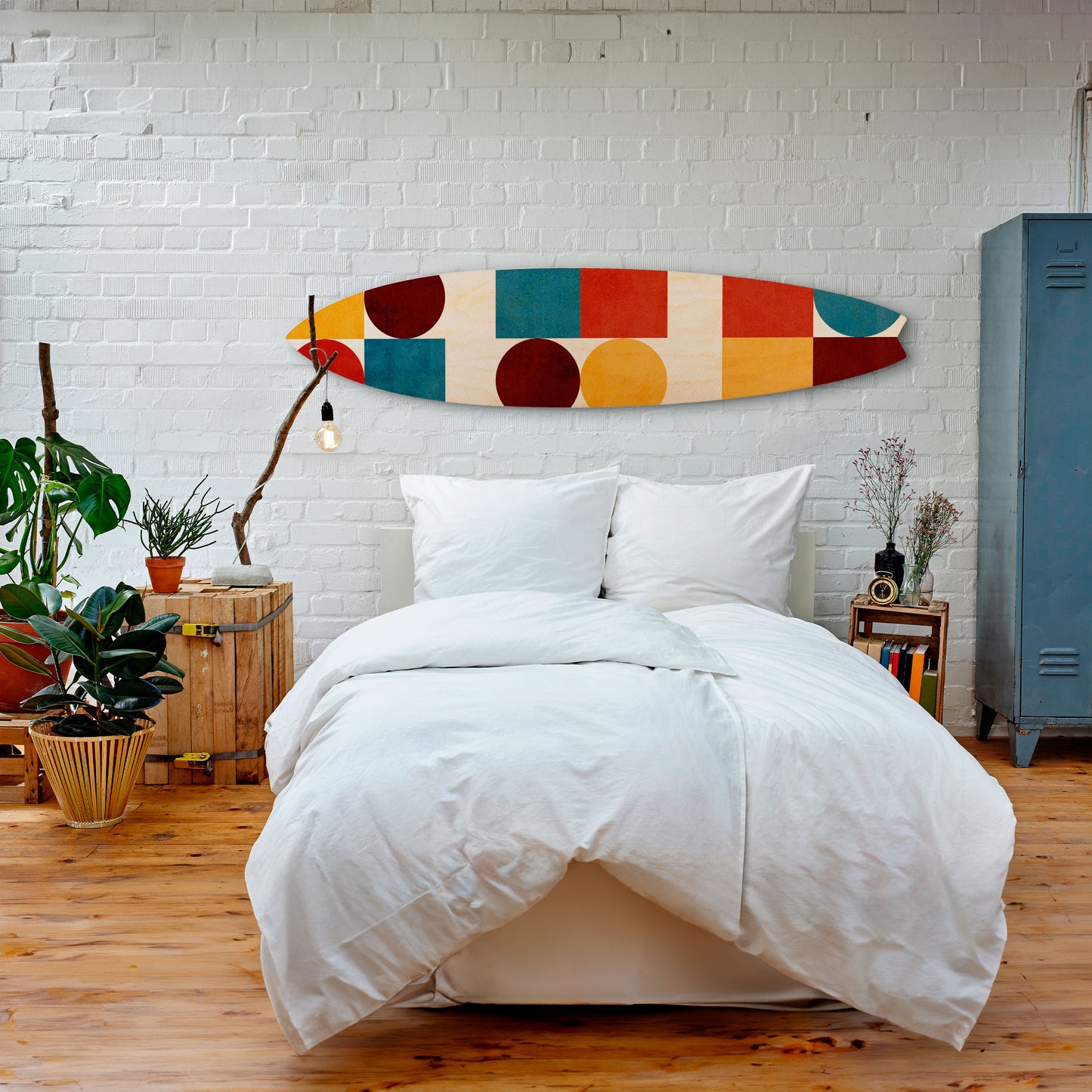 GEOMETRIC PUZZLE Decorative Plywood Surfboard