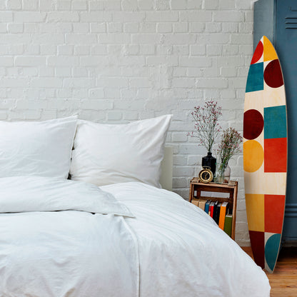 GEOMETRIC PUZZLE Decorative Plywood Surfboard