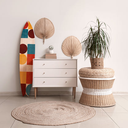 GEOMETRIC PUZZLE Decorative Plywood Surfboard
