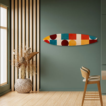 GEOMETRIC PUZZLE Decorative Plywood Surfboard