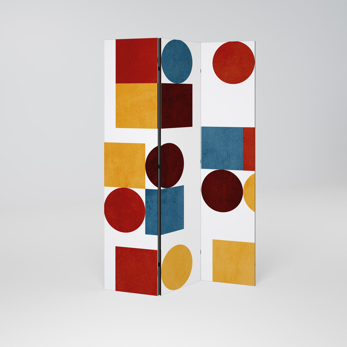 GEOMETRIC PUZZLE Paravento Decorativo a 3 Pannelli