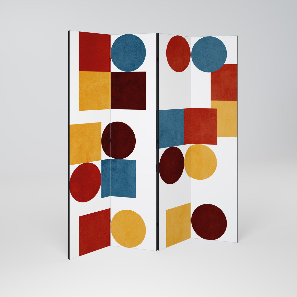 GEOMETRIC PUZZLE Paravento Decorativo a 4 Pannelli