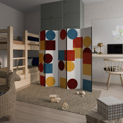 PUZZLE GEOMETRICO Divisorio decorativo per ambienti a 5 pannelli