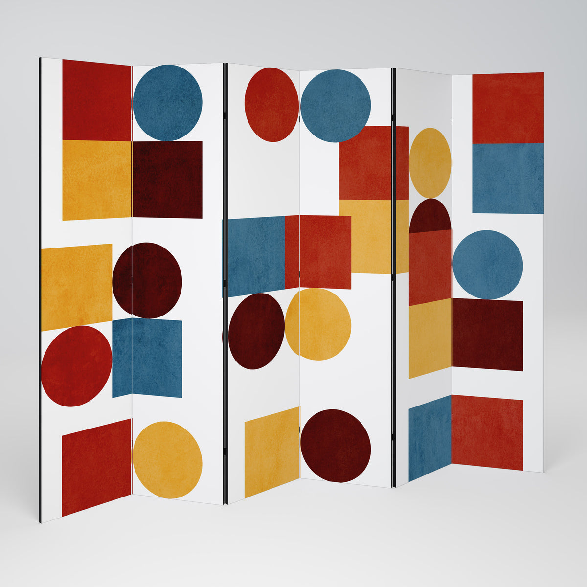 GEOMETRIC PUZZLE Decorative 6-Panel Room Divider
