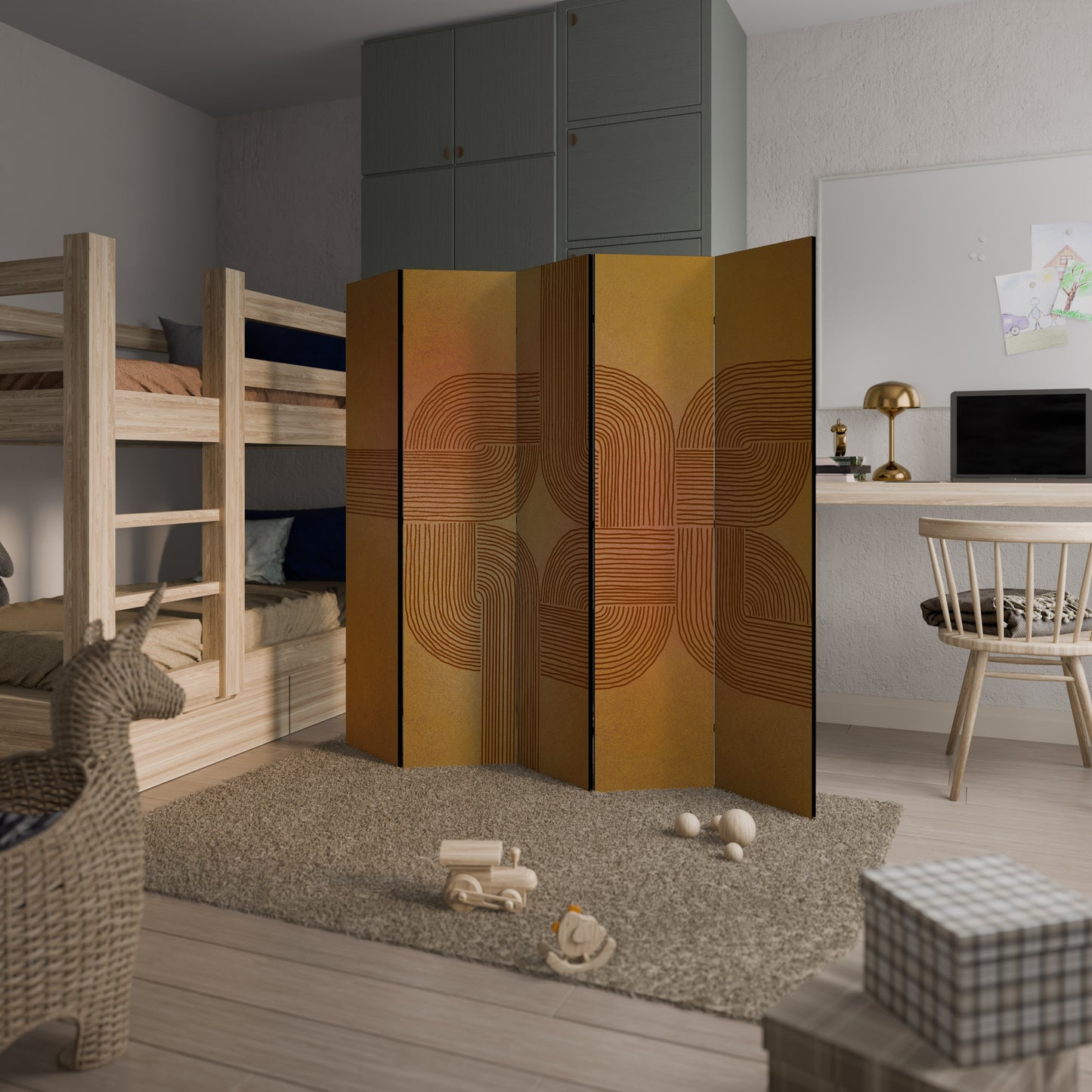 RAFFORZARE LA RELAZIONE Divisorio decorativo per ambienti a 5 pannelli