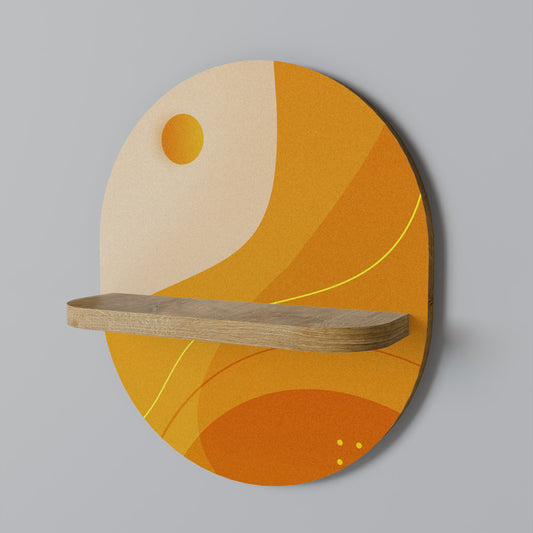 ORANGE ARRANGEMENT Mensola ovale in effetto rovere