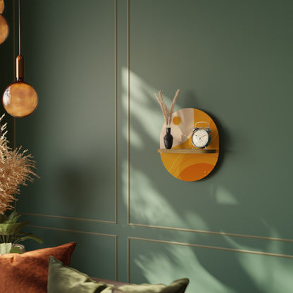 ORANGE ARRANGEMENT Mensola ovale in effetto rovere