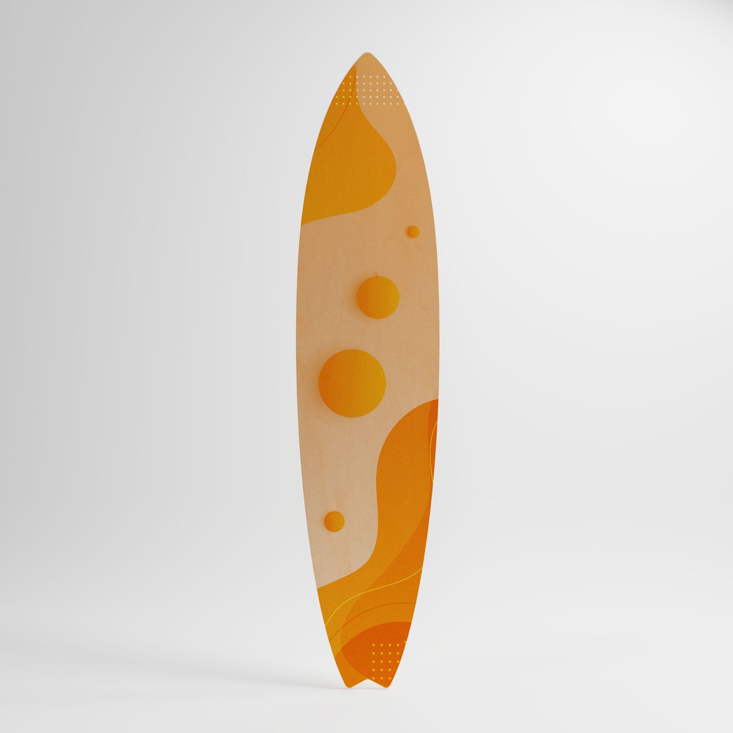 ORANGE ARRANGEMENT Decorative Plywood Surfboard