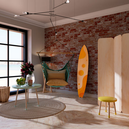 ORANGE ARRANGEMENT Decorative Plywood Surfboard