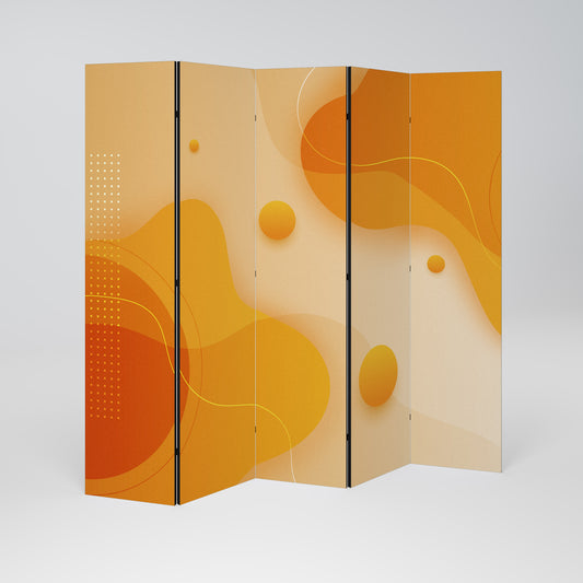 ORANGE ARRANGEMENT - Divisorio decorativo per ambienti a 5 pannelli