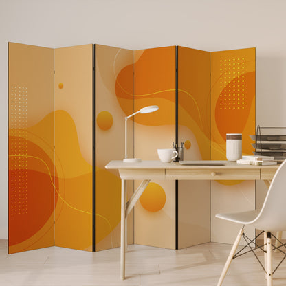 ORANGE ARRANGEMENT - Divisorio decorativo per ambienti a 6 pannelli