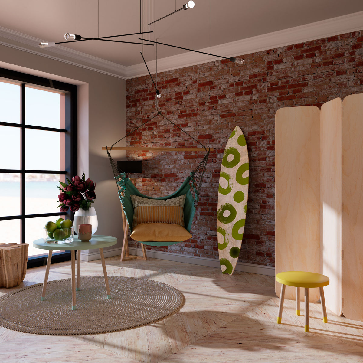 GREEN RHAPSODY Surfboard Decorative Panel