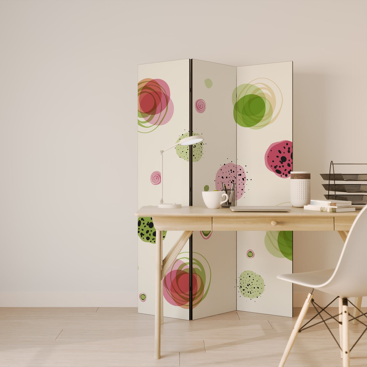 Divisorio decorativo per ambienti a 3 pannelli COLORFUL COSMOS