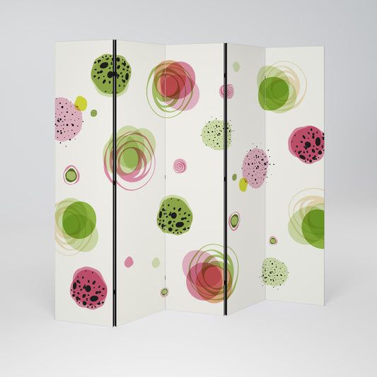 Divisorio decorativo per ambienti a 5 pannelli COLORFUL COSMOS