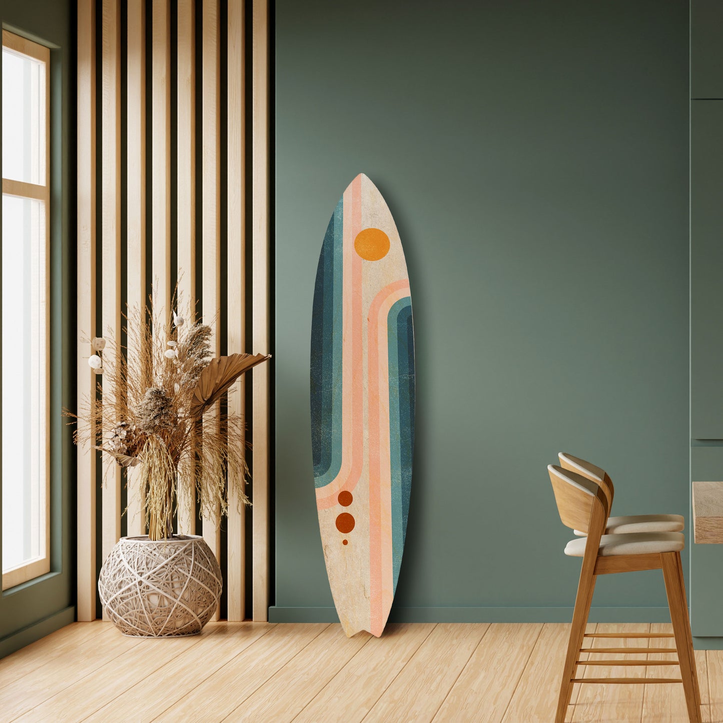 TWO HALVES Decorative Plywood Surfboard