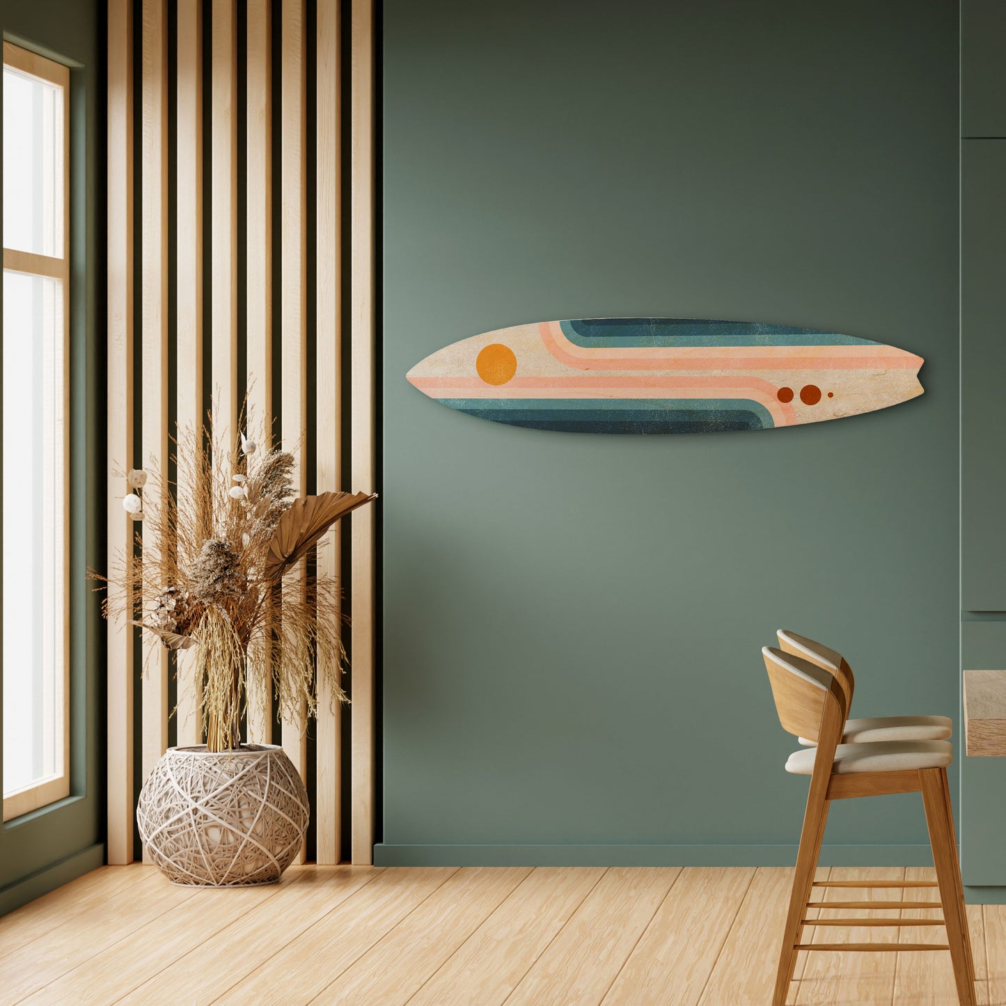 TWO HALVES Decorative Plywood Surfboard