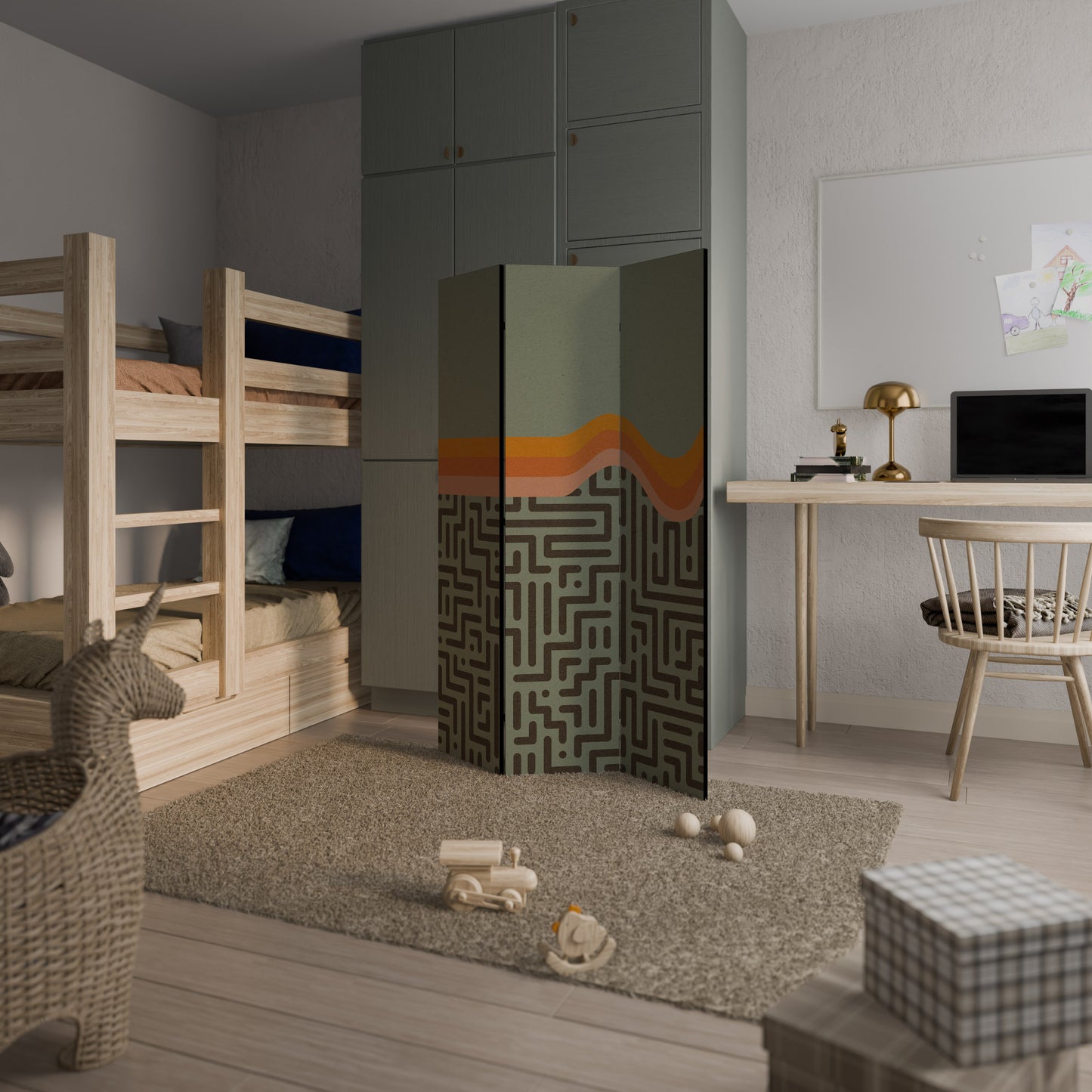 SOLUZIONI SEMPLICI Divisorio decorativo per ambienti a 3 pannelli