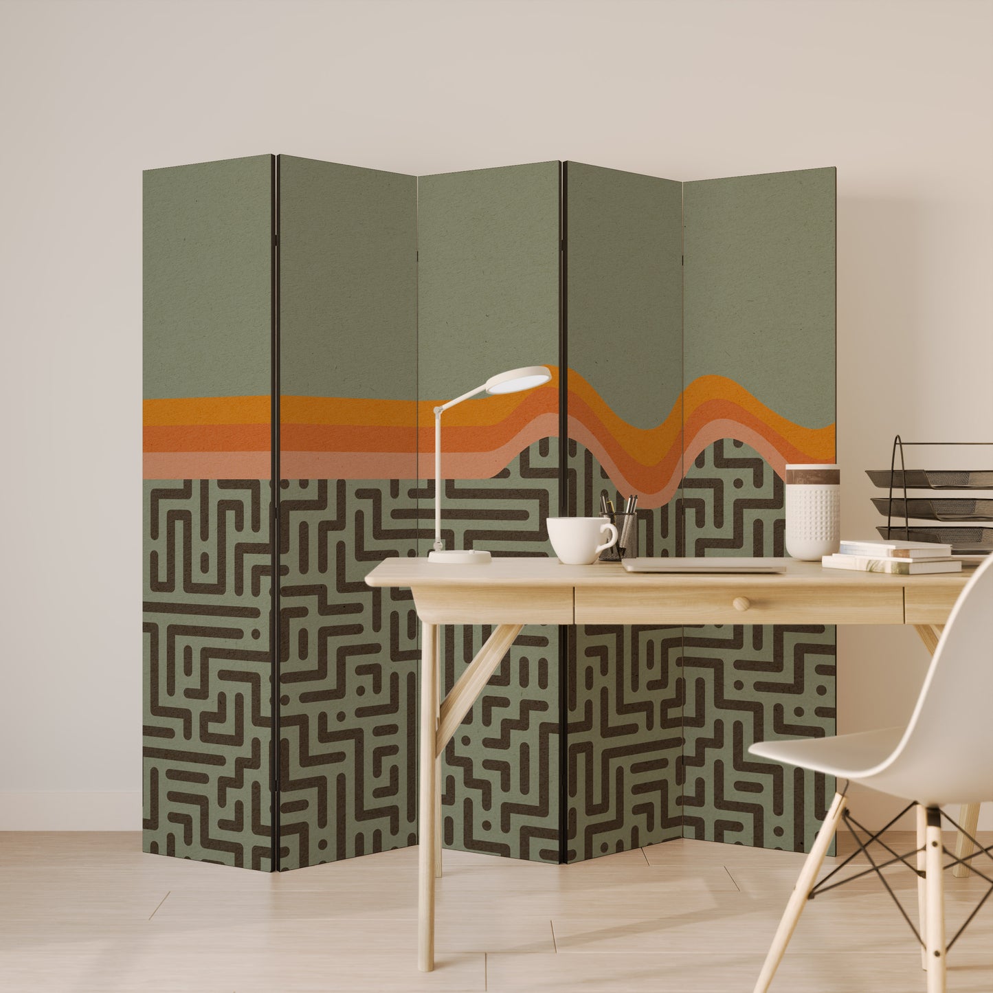 SOLUZIONI SEMPLICI Divisorio decorativo per ambienti a 5 pannelli